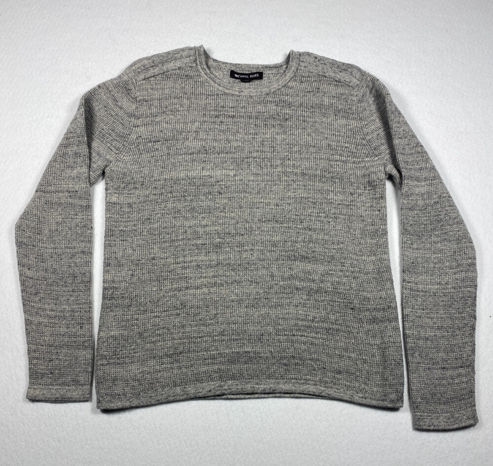 Michael Kors Men's MediumGray Crewneck Knit Sweater Long Sleeve